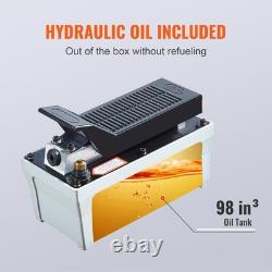 10000PSI 0.5gal Air-Powered Foot Treadle Hydraulic Pump Gray 2m