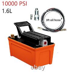 10000PSI 1.6L Air Hydraulic Foot Pedal Pump Auto Body Frame Machine With Air Hose