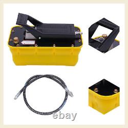 10000PSI 2.3L Air Hydraulic Foot Pedal Pump Auto Body Frame Machine Air Hose