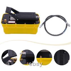 10000PSI 2.3L Air Hydraulic Foot Pedal Pump Auto Body Frame Machine Air Hose