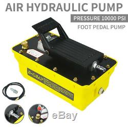 10000PSI Air Hydraulic Foot Pedal Pump Air Powered Hydraulic Pump Pneumatic 2.3L