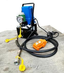 10000PSI Cylinder Hydraulic Electric Pump 600W Solenoid Valve Single Acting Pump