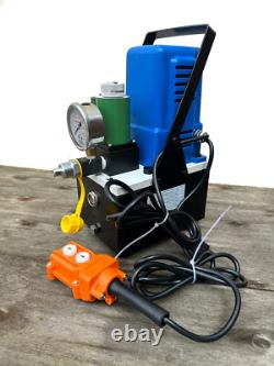10000PSI Cylinder Hydraulic Electric Pump 600W Solenoid Valve Single Acting Pump