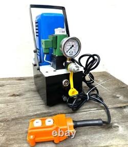 10000PSI Cylinder Hydraulic Electric Pump 600W Solenoid Valve Single Acting Pump