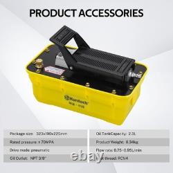 10000 PSI 2.3L Air Hydraulic Foot Pump Auto Body Frame Machine With10FT Air Hose