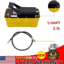 10000 PSI Air Hydraulic Foot Pedal Jack Pump Rotary Lift 0.75-0.95/Lmin 2.3L