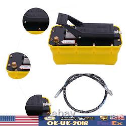 10000 PSI Air Hydraulic Foot Pedal Jack Pump Rotary Lift 0.75-0.95/Lmin 2.3L