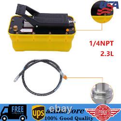 10000 PSI Air Hydraulic Foot Pedal Jack Pump Rotary Lift 0.75-0.95/Lmin 2.3L