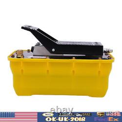 10000 PSI Air Hydraulic Foot Pedal Jack Pump Rotary Lift 0.75-0.95/Lmin 2.3L