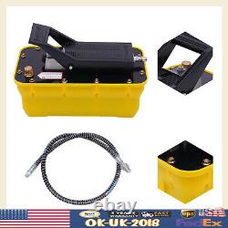 10000 PSI Air Hydraulic Foot Pedal Jack Pump Rotary Lift 0.75-0.95/Lmin 2.3L
