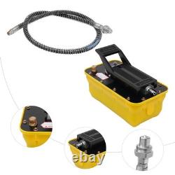 10000 PSI Air Hydraulic Foot Pedal Jack Pump Rotary Lift 0.75-0.95/Lmin 2.3L US