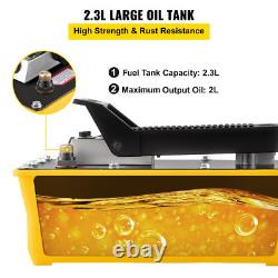 10000 PSI Air Hydraulic Foot Pump 2.3L Tank Heavy Duty Auto Repair Construction