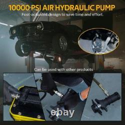 10,000PSI 140in³ Air Hydraulic Pump Foot Pump with10ft House Auto Body Shop