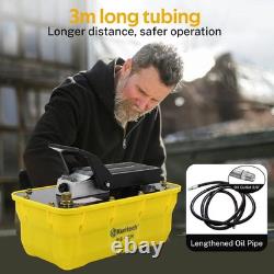 10,000PSI 140in³ Air Hydraulic Pump Foot Pump with10ft House Auto Body Shop