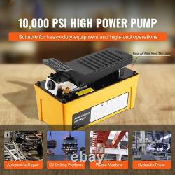 10,000PSI Air Hydraulic Pump 0.42 Gal Reservoir Treadle Foot Pump for Automobile