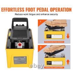 10,000PSI Air Hydraulic Pump 0.42 Gal Reservoir Treadle Foot Pump for Automobile