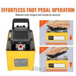 10,000PSI Air Hydraulic Pump 0.42 Gal Reservoir Treadle Foot Pump for Repair