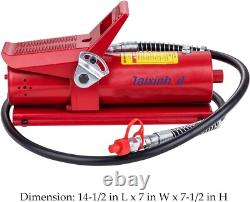 10,000PSI Red Air Hydraulic Frame Machine Pump, Air Actuated Foot Pump