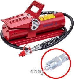 10,000PSI Red Air Hydraulic Frame Machine Pump, Air Actuated Foot Pump