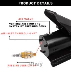 10,000 PSI 1.7L Reservoir NPT 3/8 Oil Outlet, Air Hydraulic Pump, Black