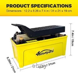 10,000 PSI Air Foot Hydraulic Pump For Auto Body Frame Machines and Shop Presses