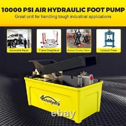 10,000 PSI Air Foot Hydraulic Pump For Auto Body Frame Machines and Shop Presses