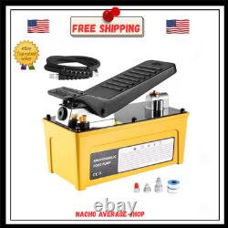 10,000 PSI Air Hydraulic Foot Pump 0.42 gal Heavy Duty Hydraulic Pump with Hose