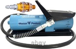 10,000 PSI Air Hydraulic Foot Pump with Remote Control Actuator, Blue