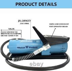 10,000 PSI Air Hydraulic Foot Pump with Remote Control Actuator, Blue