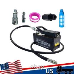 10,000 PSI Air Hydraulic Pump 0.45 Gal 3/8×1/4 NPT 6.6ft Pipe Black