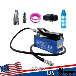 10,000 PSI Air Hydraulic Pump 0.45 Gal 3/8×1/4 NPT 6.6ft Pipe Blue