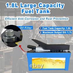 10,000 PSI Air Hydraulic Pump 0.45 Gal 3/8×1/4 NPT 6.6ft Pipe Blue