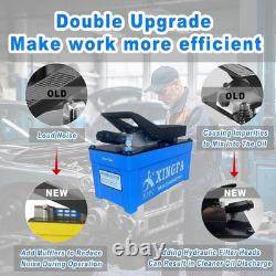 10,000 PSI Air Hydraulic Pump 0.45 Gal 3/8×1/4 NPT 6.6ft Pipe Blue