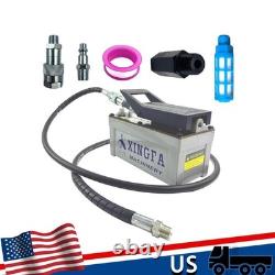 10,000 PSI Air Hydraulic Pump 0.45 Gal 3/8×1/4 NPT 6.6ft Pipe Gray