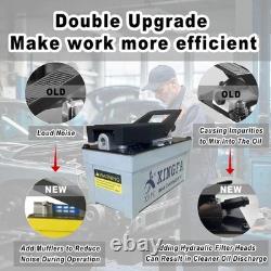 10,000 PSI Air Hydraulic Pump 0.45 Gal 3/8×1/4 NPT 6.6ft Pipe Gray