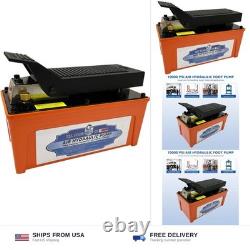 10,000 PSI Air Hydraulic Pump, 1/2 Gal Reservoir, Foot-Operated