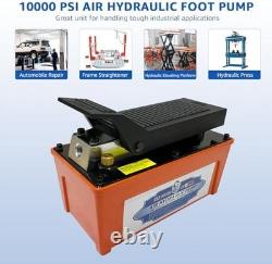 10,000 PSI Air Hydraulic Pump, 1/2 Gal Reservoir, Foot-Operated