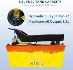 10,000 PSI Air Hydraulic Pump, 1/2 Gal Reservoir, Foot-Operated