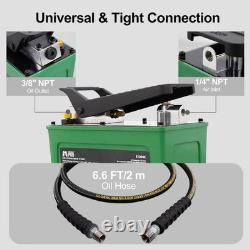 10,000 PSI Air Hydraulic Pump Foot Pedal with 6.6ft Hose for Auto Body & Tools