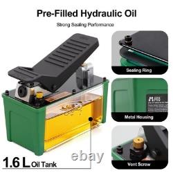 10,000 PSI Air Hydraulic Pump Foot Pedal with 6.6ft Hose for Auto Body & Tools