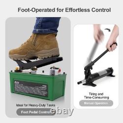 10,000 PSI Air Hydraulic Pump Foot Pedal with 6.6ft Hose for Auto Body & Tools