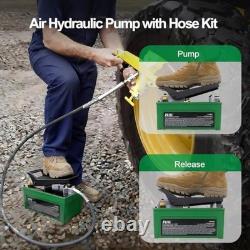 10,000 PSI Air Hydraulic Pump with Foot Pedal and 6.6 ft Hose