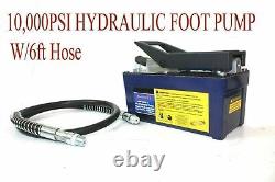 10,000 PSI Foot Operated Air/Hydraulic Pump for Rams Presses & Hydraulic Puller