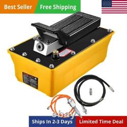 10,000 PSI Hydraulic Foot Pump, 0.6 Gal Reservoir Foot Operated Air/Hydraulic