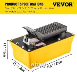 10,000 PSI Hydraulic Foot Pump, 0.6 Gal Reservoir Foot Operated Air/Hydraulic