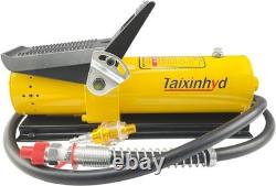 10 Ton Air Hydraulic Pump 10,000 PSI Foot Control Lift with Lubricator Yellow