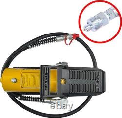 10 Ton Air Hydraulic Pump 10,000 PSI Foot Control Lift with Lubricator Yellow