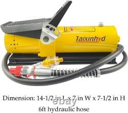 10 Ton Air Hydraulic Pump 10,000 PSI Foot Control Lift with Lubricator Yellow