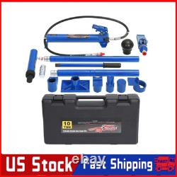 10 Ton Hydraulic Jack Air Pump Lift Ram Body Frame Porta Power Repair Kits +Case