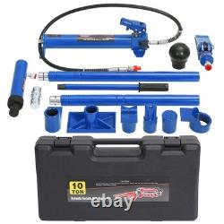 10 Ton Hydraulic Porta Power Jack Air Pump Lift Ram Body Frame Repair Kits Heavy